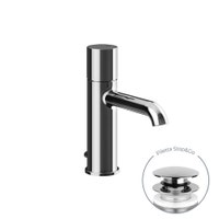 Immagine di Gessi HABITO miscelatore lavabo H.19 cm, con piletta Stop&Go, con flessibili di collegamento, finitura cromo 70001#031