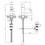 Immagine di Gessi HABITO miscelatore lavabo H.19 cm, con piletta Stop&Go, con flessibili di collegamento, finitura cromo 70001#031