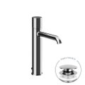 Immagine di Gessi HABITO miscelatore lavabo H.26.7 cm, con piletta Stop&Go, con flessibili di collegamento, finitura cromo 70005#031