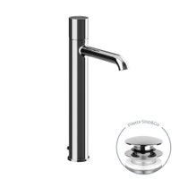Immagine di Gessi HABITO miscelatore lavabo H.33.7 cm, con piletta Stop&Go, con flessibili di collegamento, finitura cromo 70003#031