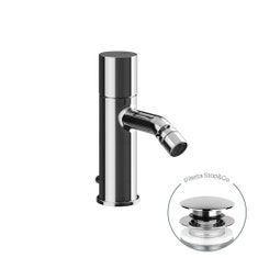 Immagine di Gessi HABITO miscelatore bidet, con scarico Stop&Go e flessibili di collegamento, finitura cromo 70007#031