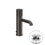 Immagine di Gessi HABITO RIGATO miscelatore lavabo H.19 cm, con piletta Stop&Go e flessibili di collegamento, finitura black metal brushed PVD 70501#707