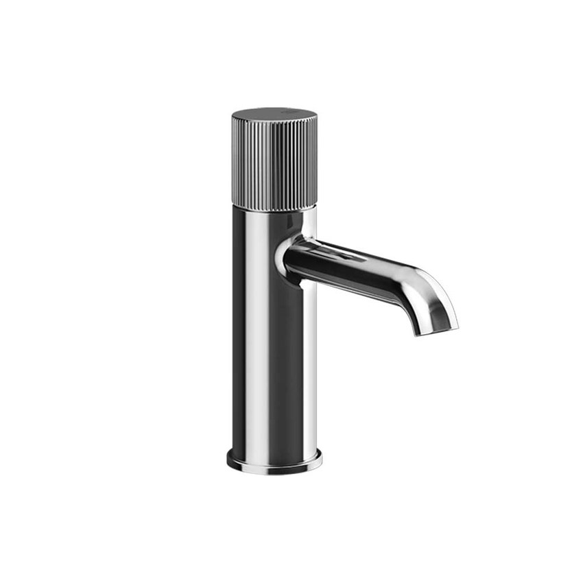 Immagine di Gessi HABITO RIGATO miscelatore lavabo H.19 cm, senza scarico, con flessibili di collegamento, finitura cromo 70502#031