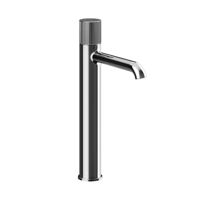 Immagine di Gessi HABITO RIGATO miscelatore lavabo H.33.7 cm, senza scarico, con flessibili di collegamento, finitura cromo 70504#031