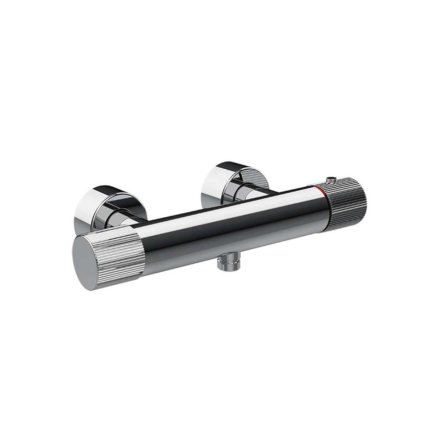 Immagine di Gessi HABITO RIGATO miscelatore termostatico esterno doccia, finitura cromo 70533#031