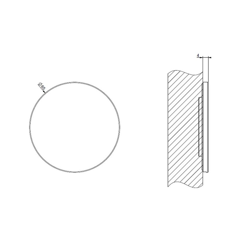 Immagine di Gessi Parte esterna copri-sistema antiriflusso, finitura cromo 54058#031