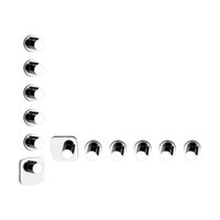 Immagine di Gessi WELLNESS miscelatore termostatico alta portata a parete, 5 uscite indipendenti, installazione verticale/orizzontale, senza corpo incasso, finitura cromo 43240#031