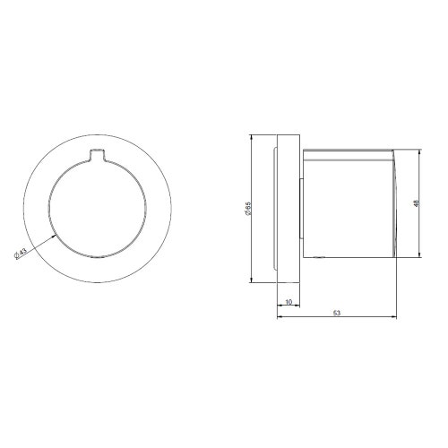 Immagine di Gessi SHOWER rubinetto d'arresto alta portata a parete, finitura cromo 43268#031