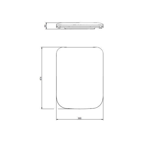 Immagine di Gessi TOTAL LOOK sedile in resina antibatterica per vaso 39114, finitura cromo 39168#031