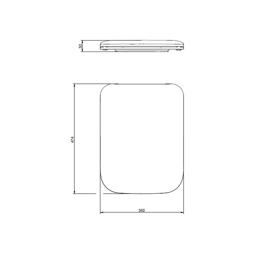 Immagine di Gessi TOTAL LOOK sedile in resina antibatterica per vaso 39114, finitura cromo 39168#031