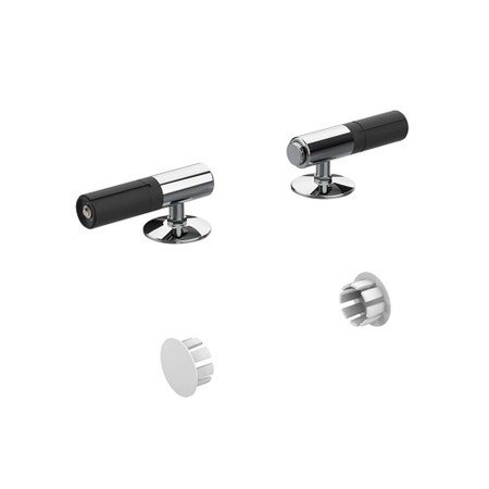 Immagine di Gessi ACCESSORIES cerniere con sistema "SOFT CLOSE" e tappi laterali per sedile 39168, finitura cromo 39184#031