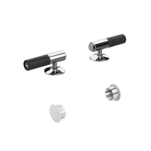 Immagine di Gessi ACCESSORIES cerniere con sistema "SOFT CLOSE" e tappi laterali per sedile 39168, finitura cromo 39184#031