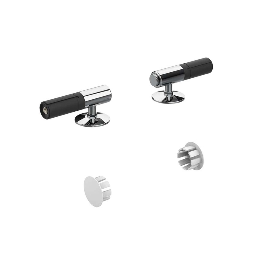 Immagine di Gessi ACCESSORIES cerniere con sistema "SOFT CLOSE" e tappi laterali per sedile 39168, finitura cromo 39184#031