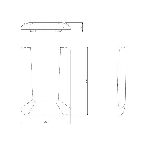 Immagine di Gessi TOTAL LOOK sedile in resina antibatterica per vaso 37574, finitura cromo 42117#031