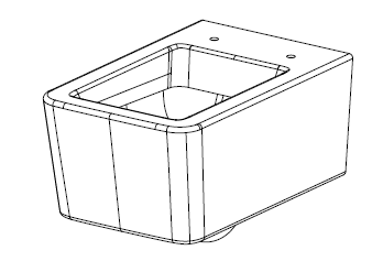 Immagine di Gessi TOTAL LOOK vaso sospeso a parete 6 litri, con sifone integrato, colore bianco finitura lucido 37574#518