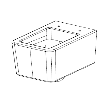 Immagine di Gessi TOTAL LOOK vaso sospeso a parete 6 litri, con sifone integrato, colore bianco finitura lucido 37574#518