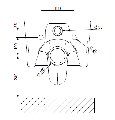 Immagine di Gessi TOTAL LOOK vaso sospeso a parete 6 litri, con sifone integrato, colore bianco finitura lucido 37574#518