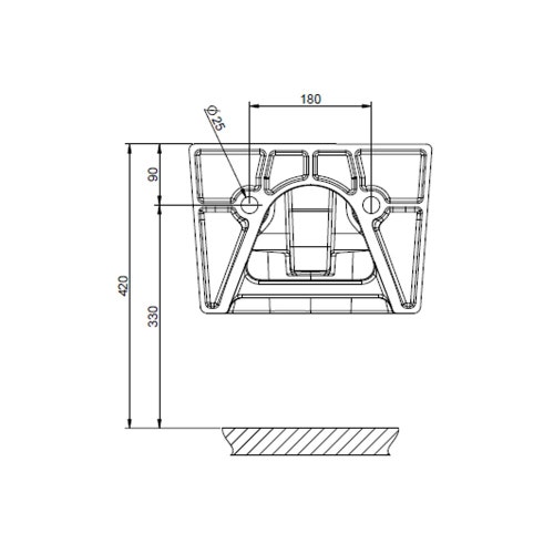 Immagine di Gessi TOTAL LOOK bidet in ceramica a parete, con troppopieno, con foro centrale per rubinetteria, colore bianco finitura lucido 37575#518