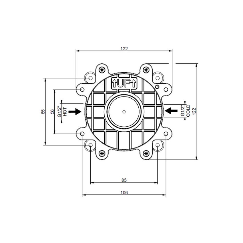 Immagine di Gessi Parte incasso per doccetta shut-off con miscelatore 09276#031