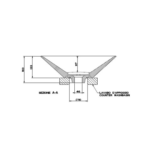 Immagine di Gessi TOTAL LOOK lavabo appoggio senza troppopieno cristalplant matt white 45903#521