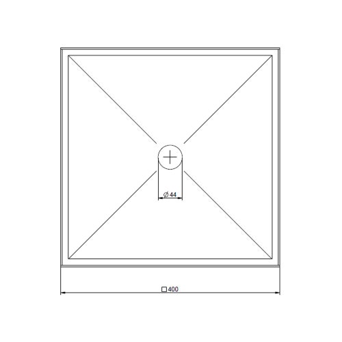 Immagine di Gessi TOTAL LOOK lavabo appoggio d'appoggio senza troppopieno 40x40 cm, finitura steel brushed 54605#239