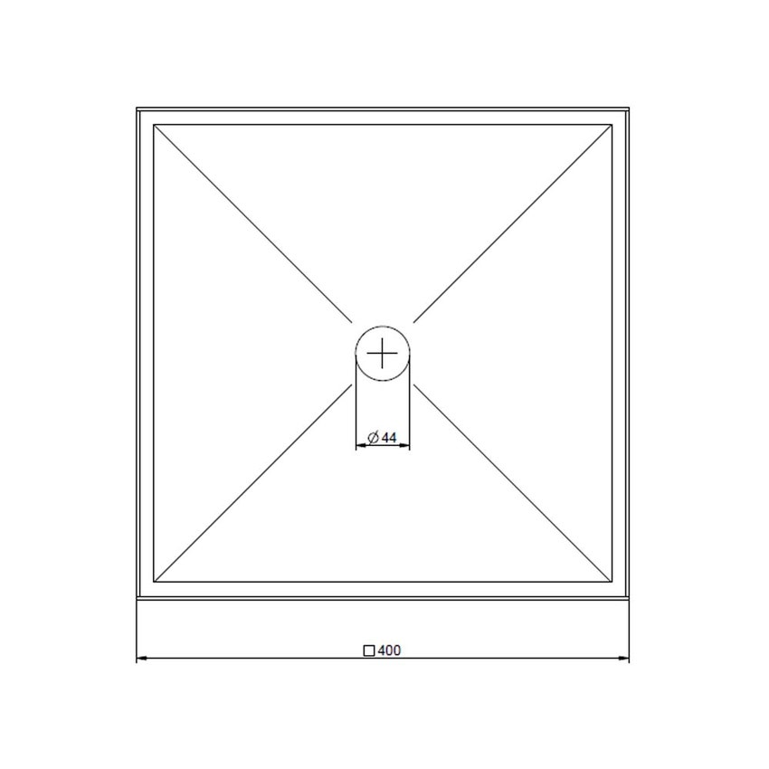 Immagine di Gessi TOTAL LOOK lavabo appoggio d'appoggio senza troppopieno 40x40 cm, finitura steel brushed 54605#239