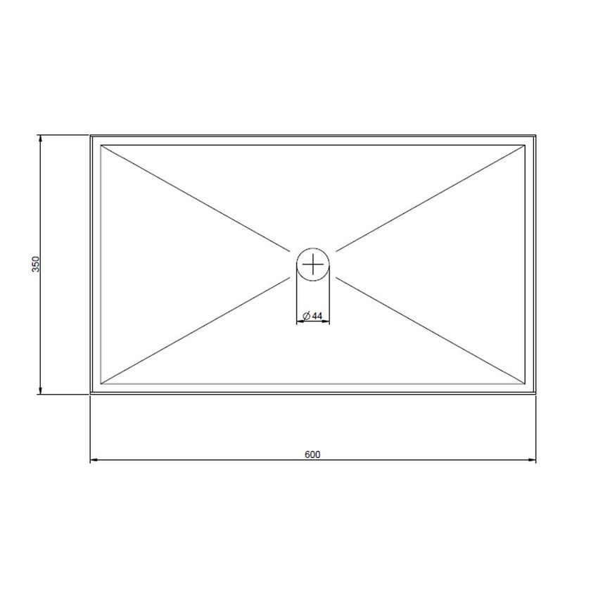 Immagine di Gessi TOTAL LOOK lavabo d'appoggio senza troppopieno 60x35 cm, finitura steel brushed 54606#239