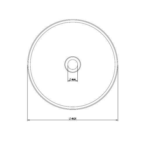 Immagine di Gessi TOTAL LOOK lavabo d'appoggio senza troppopieno Ø 40 cm, finitura steel brushed 54601#239