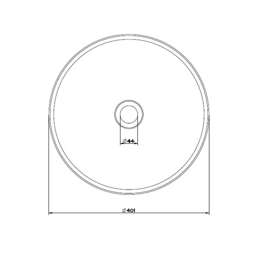 Immagine di Gessi TOTAL LOOK lavabo d'appoggio senza troppopieno Ø 40 cm, finitura steel brushed 54601#239