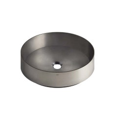 Immagine di Gessi TOTAL LOOK lavabo d'appoggio senza troppopieno Ø 40 cm, finitura steel brushed 54601#239