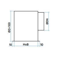 Immagine di Irsap Plenum zincato L.40 H.40 cm, per bocchetta di ripresa GRF e GRA, a parete con attacco laterale per canale circolare, adatto all'installazione di griflie con fissaggio a clips o viti a vista TLZPLE04040R0