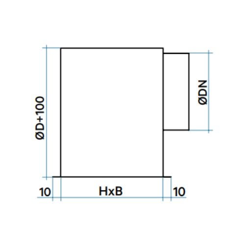 Immagine di Irsap Plenum zincato L.60 H.60 cm, per bocchetta di ripresa GRF e GRA, a parete con attacco laterale per canale circolare, adatto all'installazione di griflie con fissaggio a clips o viti a vista TLZPLE06060R0