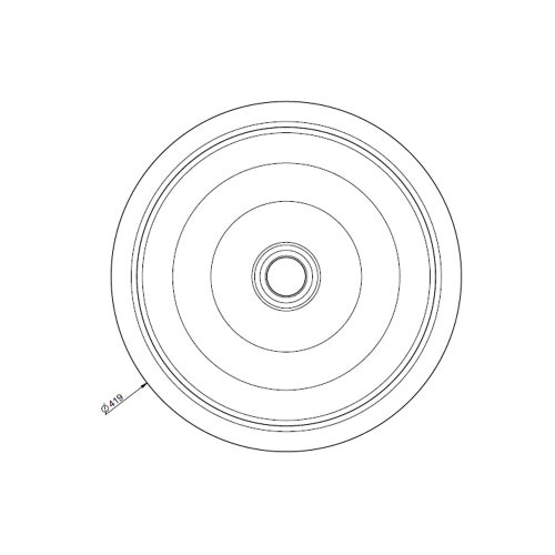 Immagine di Gessi TOTAL LOOK lavabo d'appoggio senza troppopieno, finitura white ceramic 43462#516