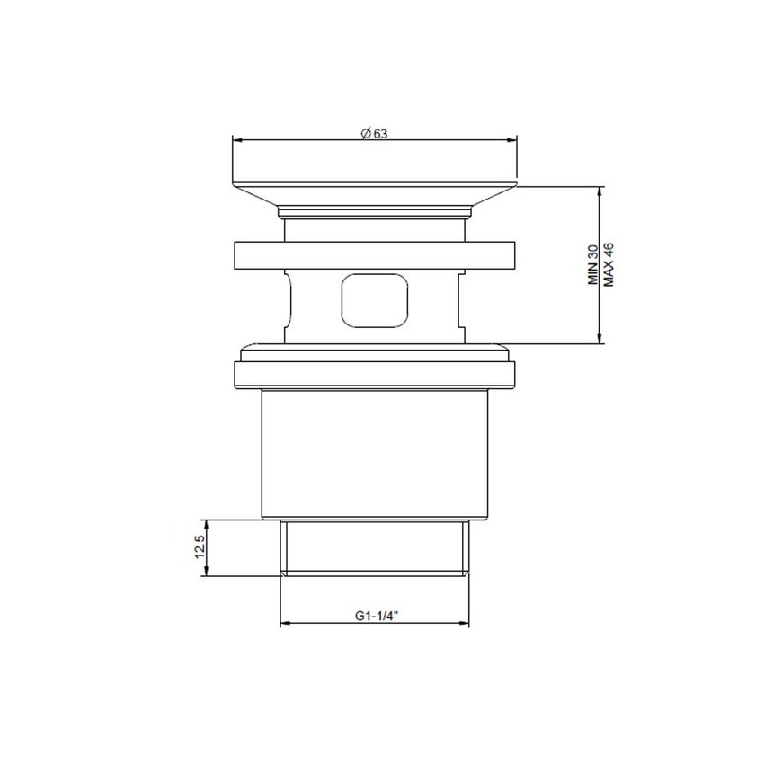 Immagine di Gessi Piletta con scarico libero lavabo, finitura cromo 01313#031