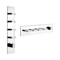 Immagine di Gessi WELLNESS miscelatore termostatico alta portata a parete, 4 uscite indipendenti, installazione verticale e orizzontale, finitura cromo 43028#031