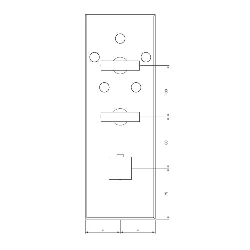 Immagine di Gessi WELLNESS miscelatore termostatico alta portata a parete, 5 uscite con selezione singola, installazione verticale e orizzontale, finitura cromo 43032#031