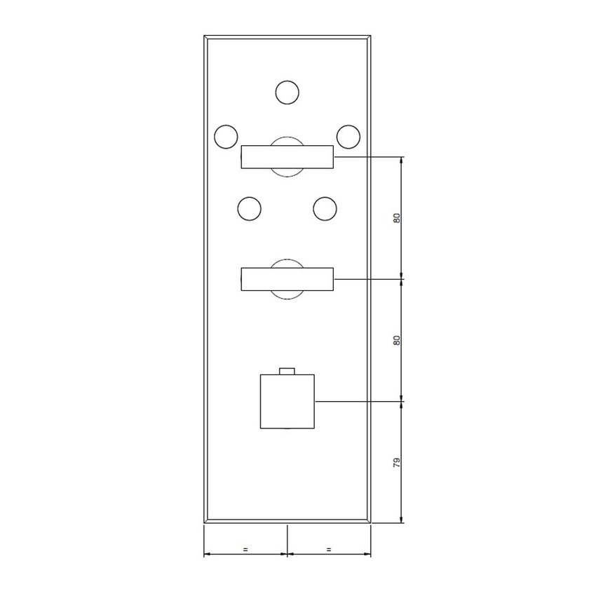 Immagine di Gessi WELLNESS miscelatore termostatico alta portata a parete, 5 uscite con selezione singola, installazione verticale e orizzontale, finitura cromo 43032#031