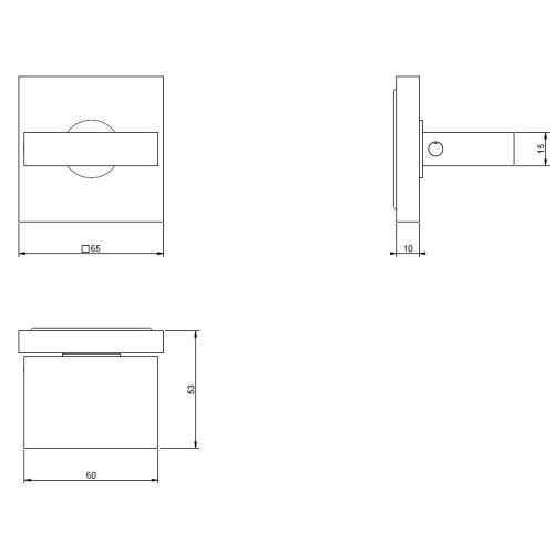 Immagine di Gessi SHOWER parte esterna rubinetto arresto alta portata. finitura cromo 43264#031
