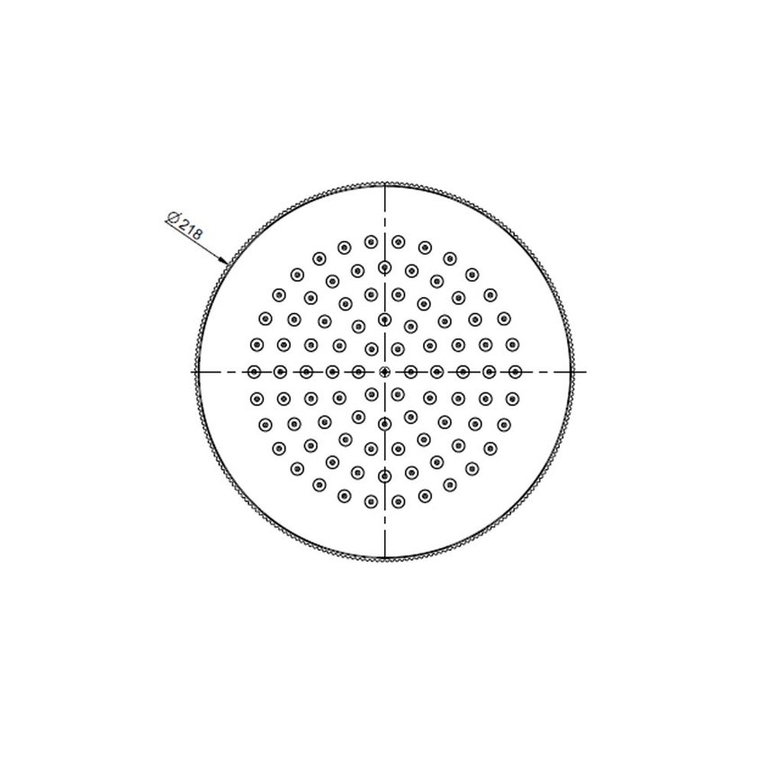 Immagine di Gessi SHOWER RIGATO soffione a soffitto braccio altezza personalizzabile RIGATO, finitura cromo 63550#031