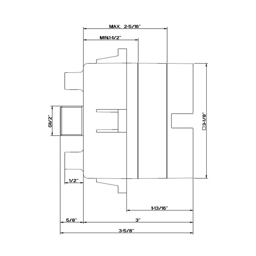 Immagine di Gessi Parte incasso soffione laterale orientabile 32987#031