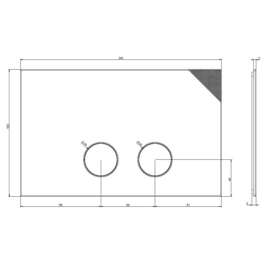 Immagine di Gessi TOTAL LOOK DIAMANTATO placca di finitura per Geberit Sigma 8 e 12, finitura cromo 54681#031