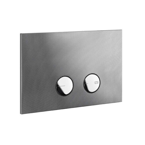 Immagine di Gessi TOTAL LOOK DIAMANTATO placca di finitura per Geberit Sigma 8 e 12, finitura cromo 54681#031