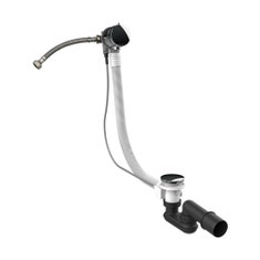 Immagine di Gessi Scarico in polietilene vsasca con erogazione al troppopieno lunghezza del cavo 80 cm, finitura cromo 01080#031