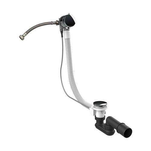 Immagine di Gessi Scarico in polietilene vsasca con erogazione al troppopieno lunghezza del cavo 80 cm, finitura cromo 01080#031