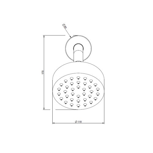 Immagine di Gessi ORIGINI soffione orientabile a parete, Ø 12.9 cm, finitura cromo 66156#031
