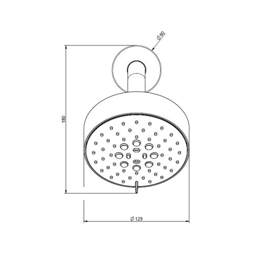 Immagine di Gessi ORIGINI soffione multifunzione a parete, Ø 12.9 cm, finitura cromo 66158#031