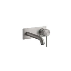 Immagine di Gessi 316 TRAME miscelatore lavabo a parete bocca media senza scarico, finitura steel brushed 54088#239