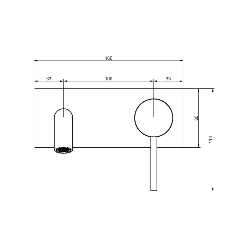 Immagine di Gessi 316 TRAME miscelatore lavabo a parete, bocca lunghezza personalizzata, senza scarico, finitura steel brushed 54084#239