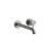 Immagine di Gessi 316 TRAME miscelatore Lavabo a parete bocca lunghezza personalizzata senza scarico, finitura steel brushed 54389#239