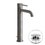 Immagine di Gessi 316 INTRECCIO miscelatore Lavabo alto bocca corta con piletta Stop&Go con flessibili di collegamento, finitura steel brushed 54104#239